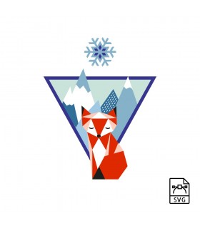 Mountain fox - Vector graphics